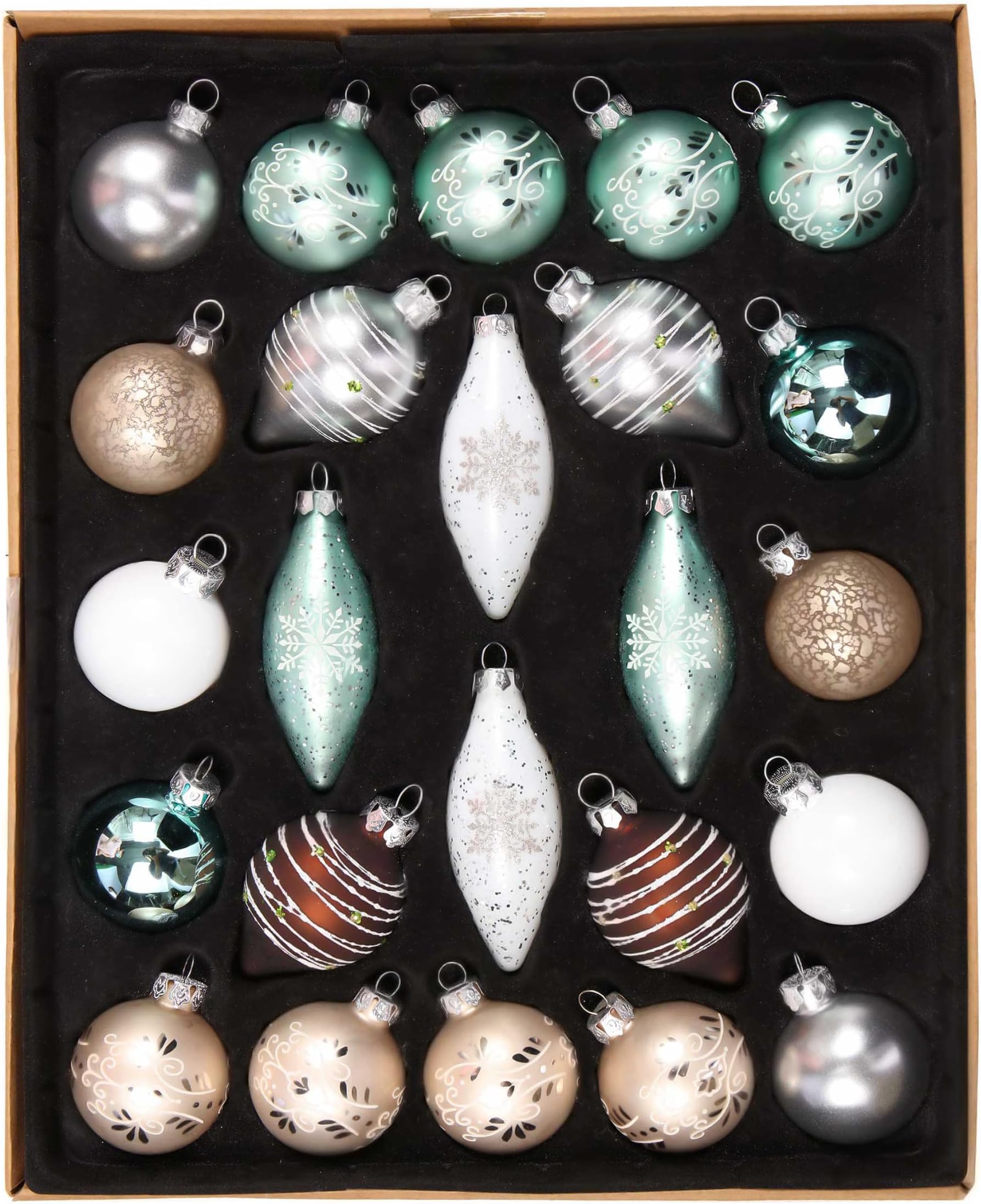 Christbaumkugeln Glas Set
