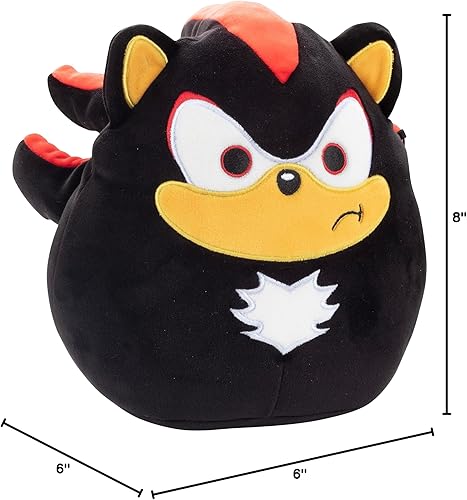 Miniatura 8 de Squishmallows Sonic The Hedgehog Shadow de 8 pulgadas, peluche oficial de Kellytoy, juguete coleccionable suave y esponjoso, añádelo a tu escuadrón,