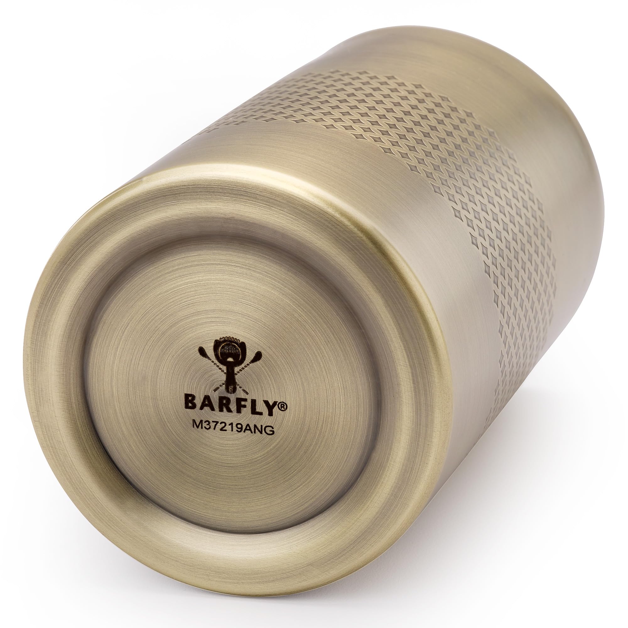 Barfly Boîte à mélanger à double paroi en treillis de diamant, or antique