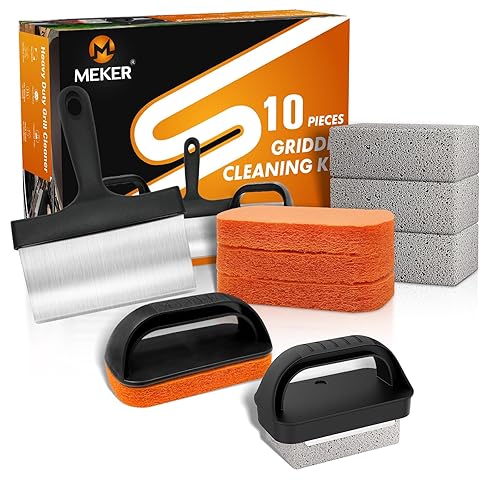 MEKER Griddle Cleaning Kit for Blackstone, Flat Top Grill Cleaning
