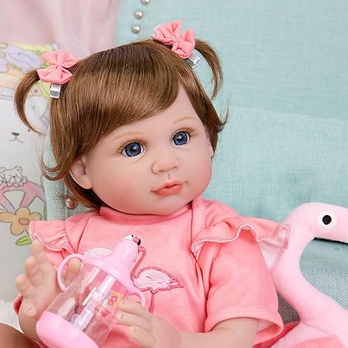Miniatura 2 de Reborn Baby Doll - 22 Inch Realistic Baby Doll Boy, Lifelike Baby Doll, Soft Weighted Body Like Real Newborn Baby, Reborn Dolls with Jumping Frog