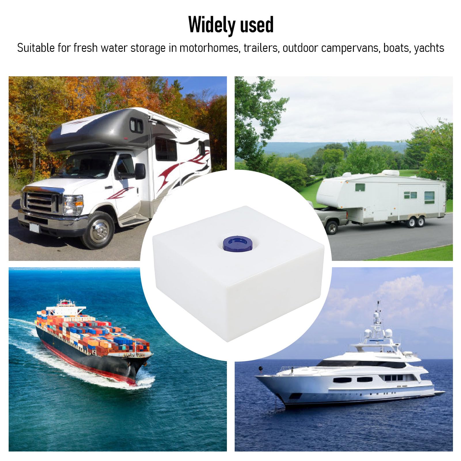 18.5 Galloni Serbatoio dell'Acqua per a Prova di Perdita Serbatoio di Acqua Dolce per Emergenza Serbatoio del Contenitore dell'Acqua per Trailer Barca Yacht