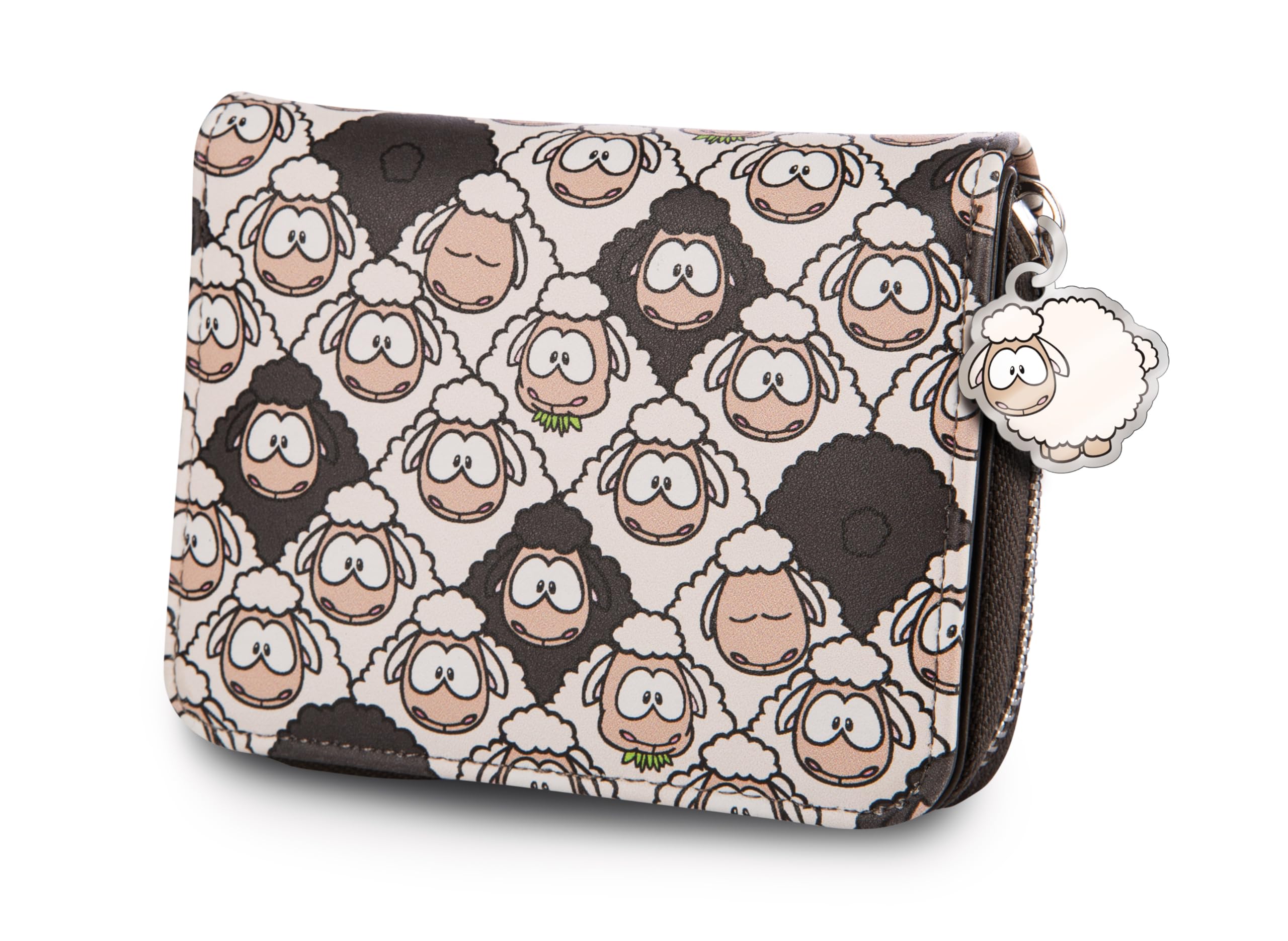 NICI Wallet Wool*y Gang 12x9,5cm white - From durable production - great gift idea