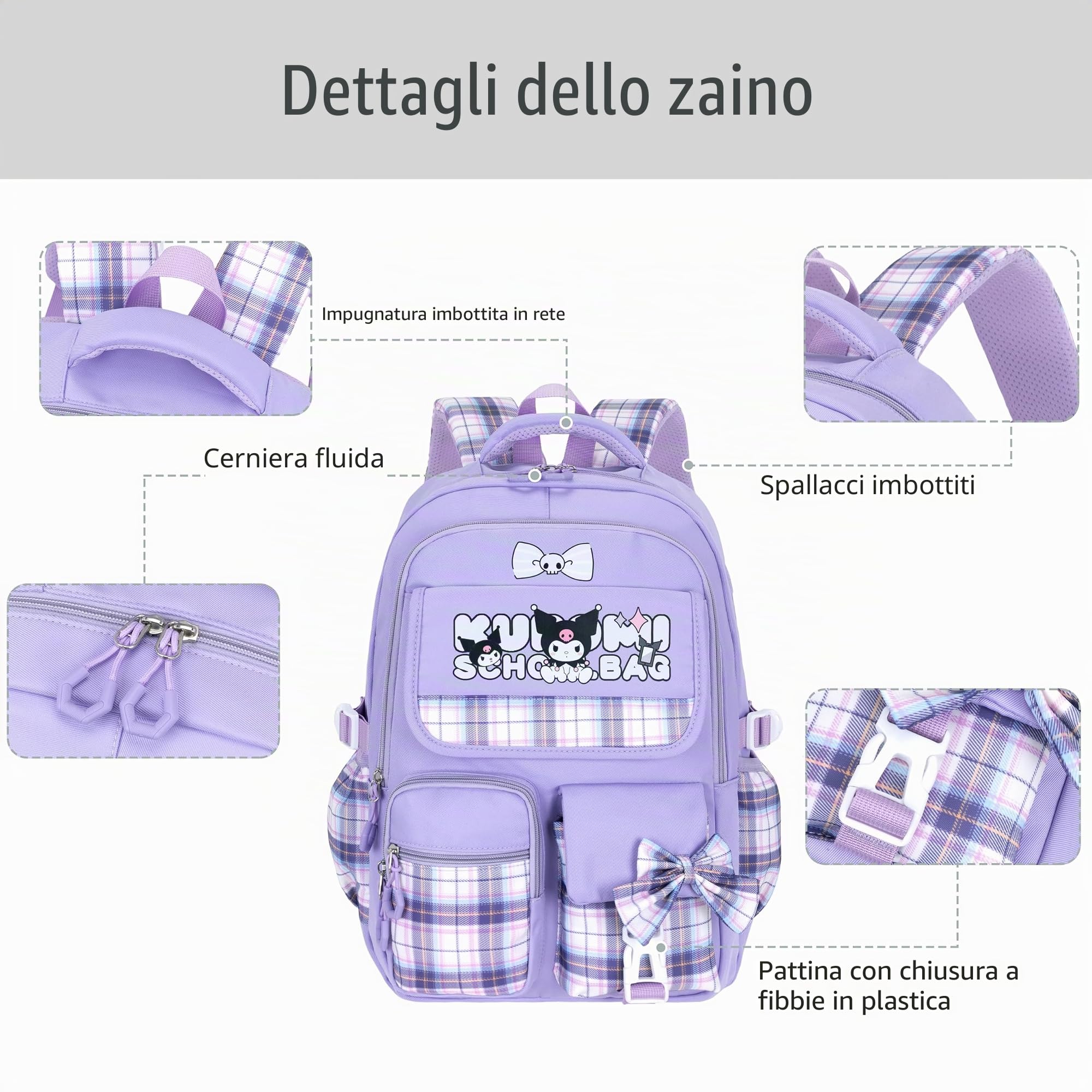 Roffatide anime zaino nuovo semestre regalo borsa con spille carino antifurto zaino per laptop zaino zaino zaino