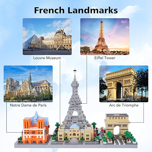 Miniatura 10 de Geniteen Mini bloques de construcción mundialmente famosos universidad modelo arquitectónico micro mini bloque conjunto 5379 PCS