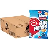 Airheads Candy, Bites, Assorted Fruit Flavor, Non Melting, 6oz Bag, Box of 12 Bags