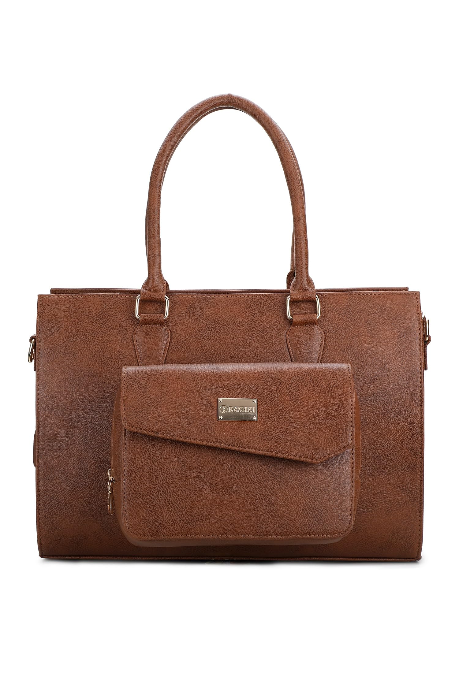 RASHKILEYA - Women work tote bag | Detachable Hand Clutch and Shoulder Strap | 15.6" Laptop Compartment