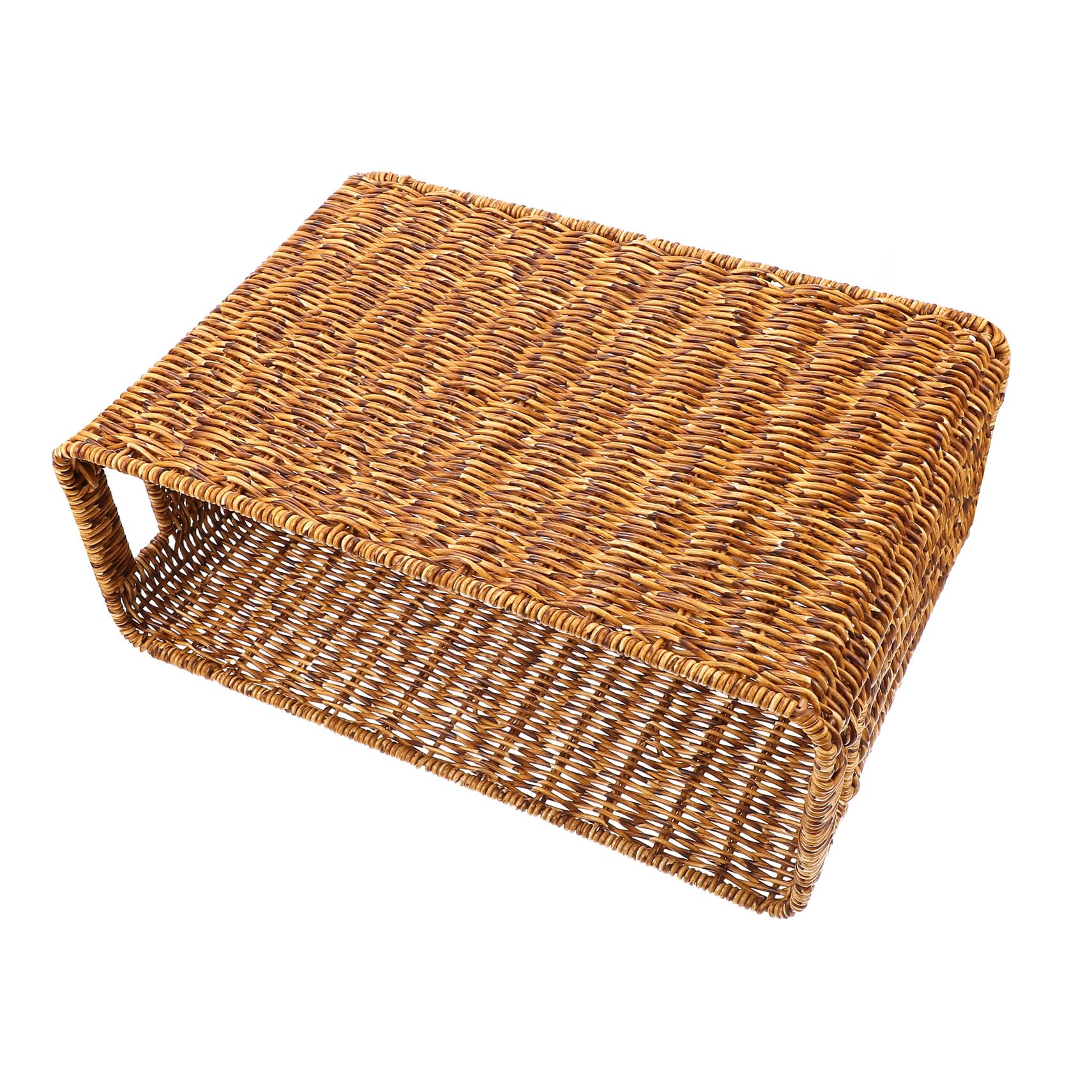 Panier de rangement tissé imitation rotin rectangulaire Toyvian