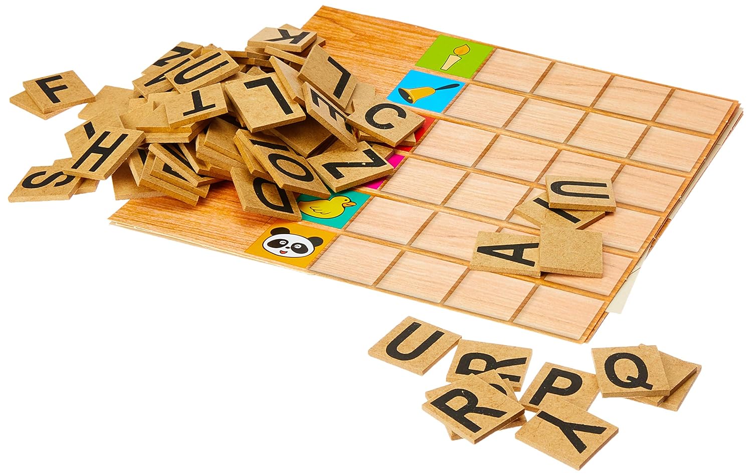 Pais e Filhos Brinquedo Pedagógico Madeira Formando Palavras