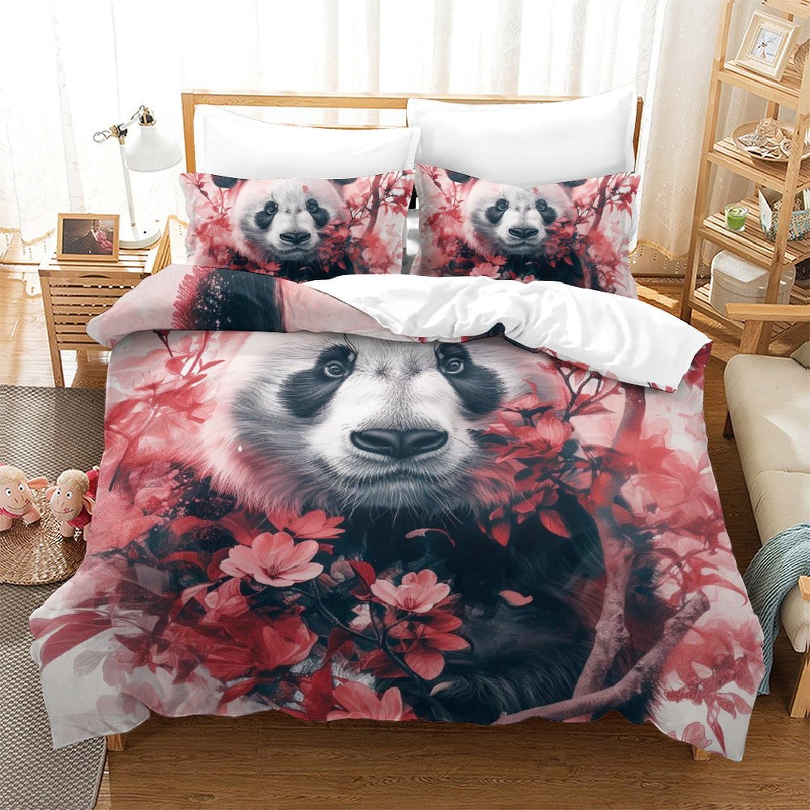 Parure lit panda 3D king pour remplacer les draps rêches et froids