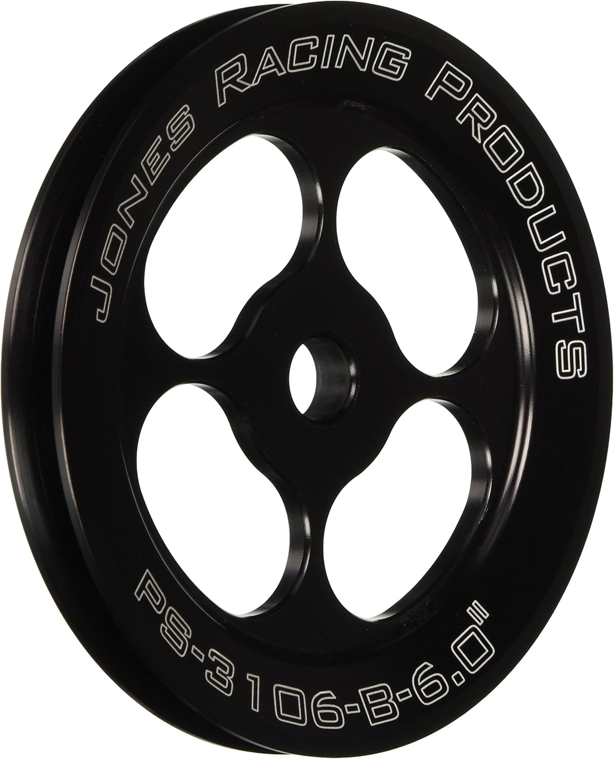 Jones Racing Products (PS-3106-B-6.000) V-Belt Press Fit Power Steering Pulley, 6"