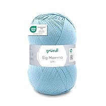 Gründl Big Mamma Uni (Lana per Maglieria, Set per Uncinetto, Filato per Maglieria e Uncinetto Effetto Lana, 100% poliacrilico, 400 g , 1040 m, Spessore del Ferro: 3,5-4,5, 1 x 400 g), Ice Mint