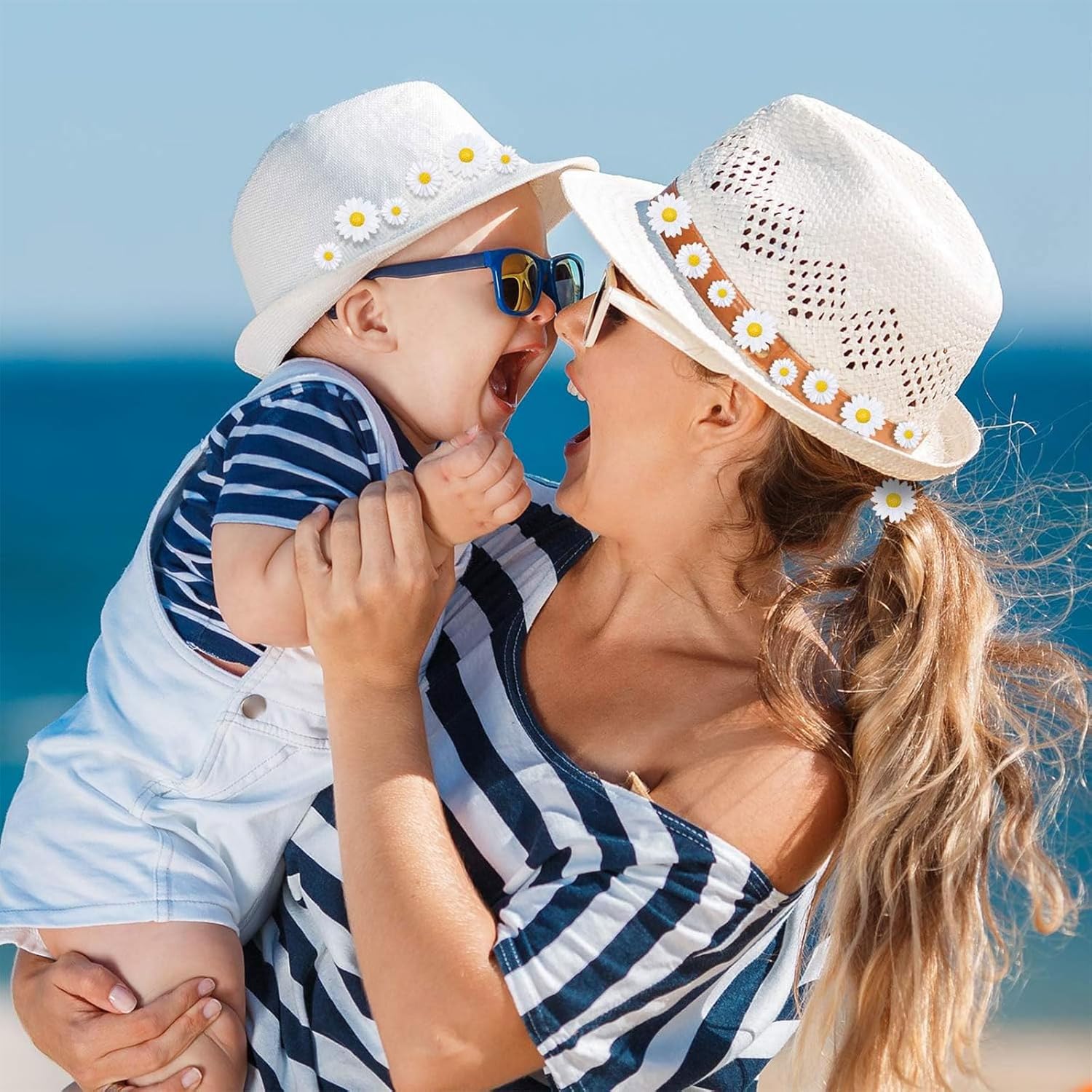 JOYOLA 100 Pieces Artificial Gerbera Flower Heads, Silk Daisy White Fake Gerbera Petals White Daisies for Weddings, Parties, DIY, Garlands, Confetti for Scrapbooking