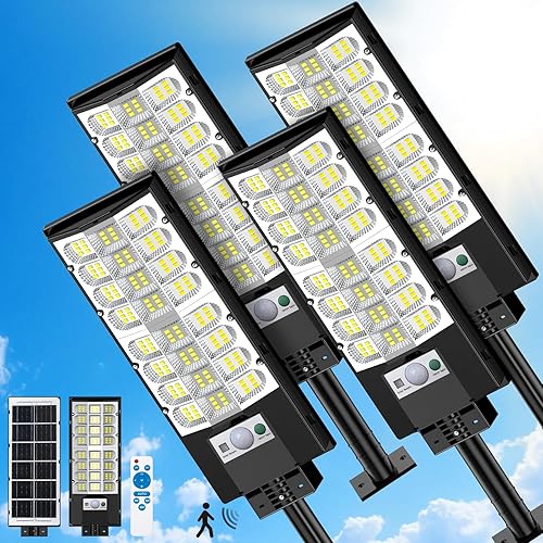 Farolas solares para exteriores, lámpara de inundación solar del anochecer al amanecer IP65 impermeable, luces solares para exteriores con sensor de