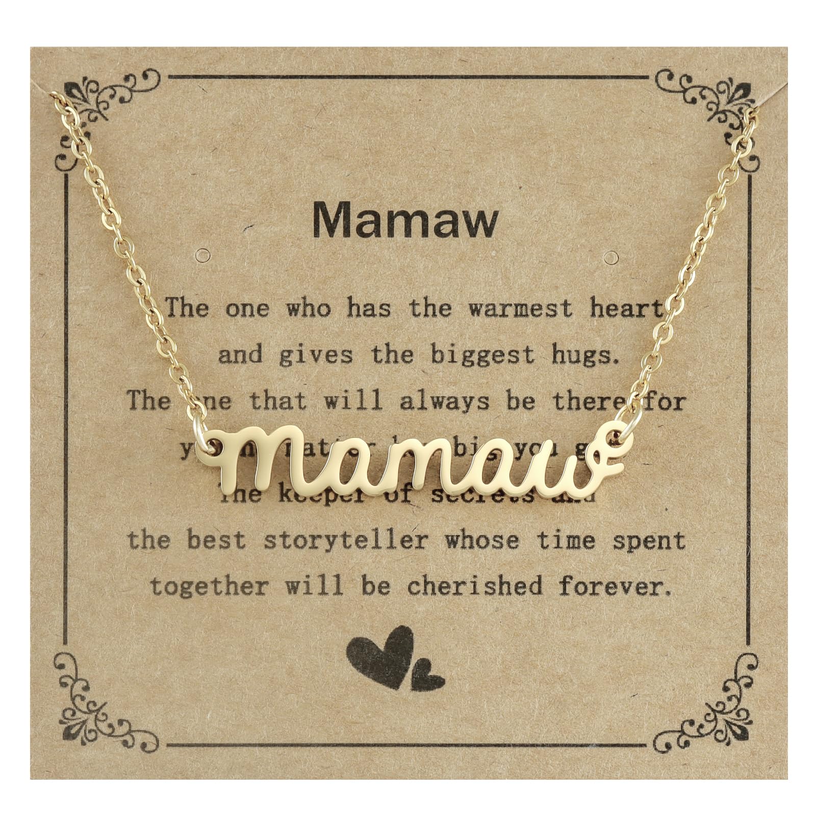 Mamaw Gifts from Grandkids Grandson Granddaughter Wedding Birthday Jewelry Women Mamaw Necklace