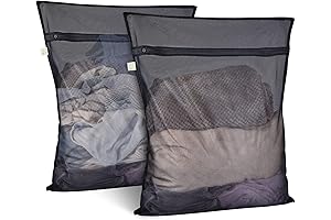 24" x 32" Black Mesh Laundry Bags for Delicates Protection