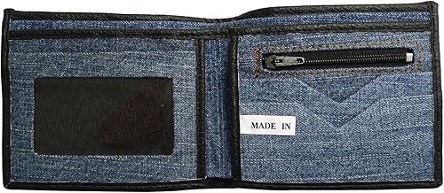 Miniatura 5 de Bijoux De Ja Monedero Billetera Billetera Pequeña Vaquera Azul Unisex, Mezclilla azul, Cartera francesa