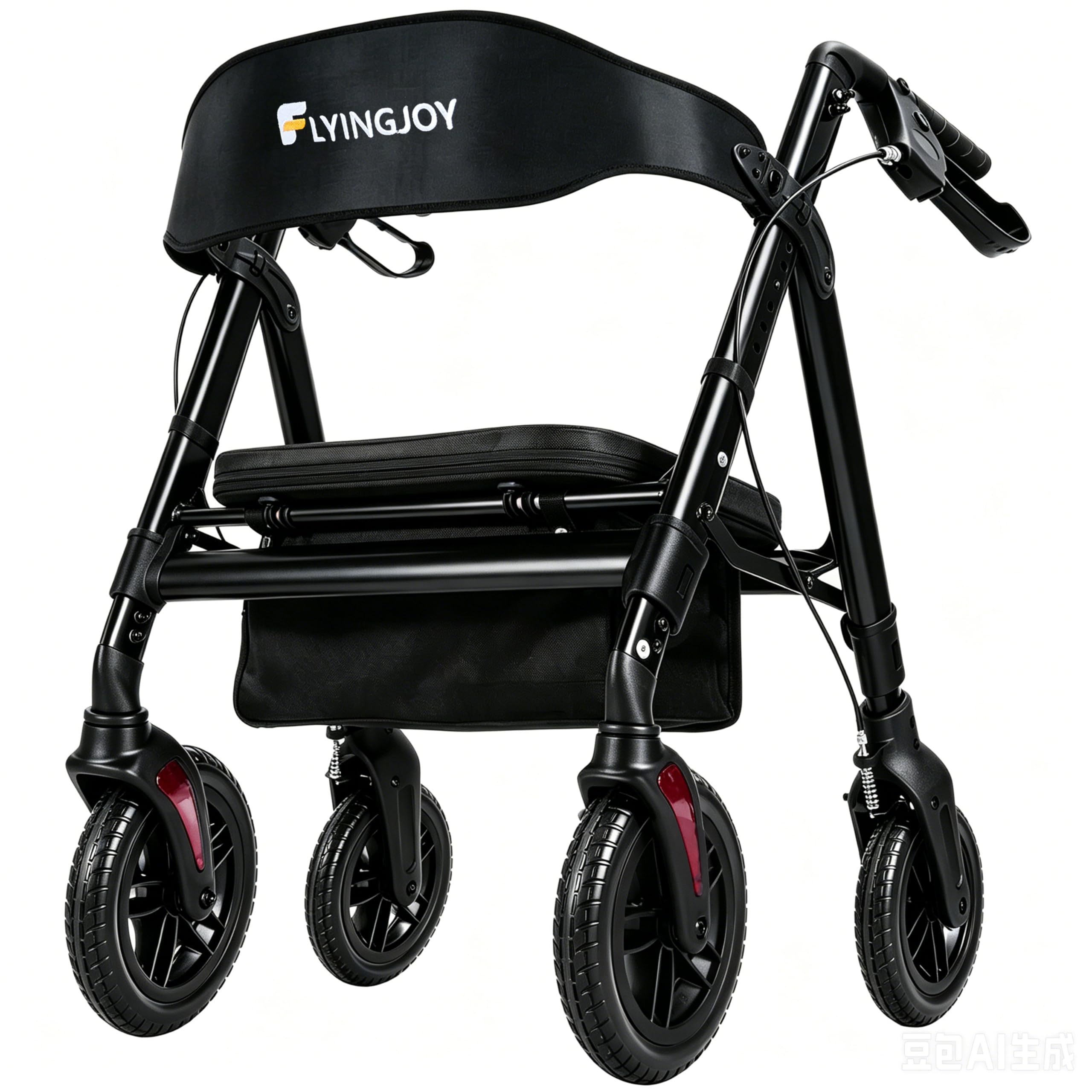 Photo 1 of Bariatric Rollator Walker with seat,450Lbs Heavy-Duty All-Terrain Walker,Foldable Mobility Aid for Adults?Extra-Wide Walkers for Seniors with Ergonomic Backrest & Seat,Adjustable Height,Storage Bag