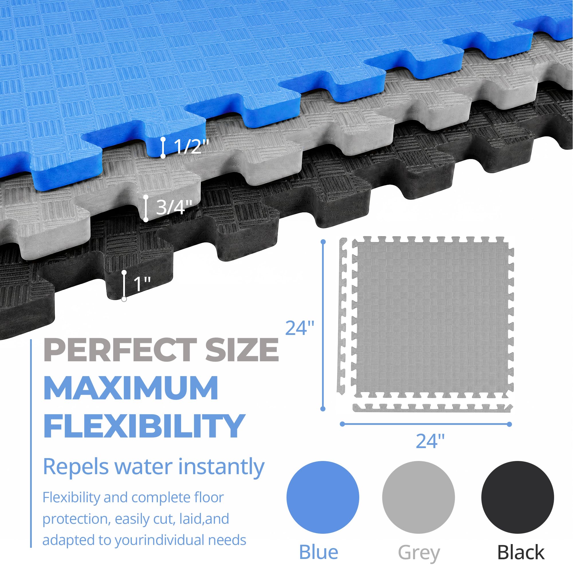 HulkFit Puzzle Gym Mat - Protect Your Floors! -2 HulkFit Puzzle Gym Mat - Protect Your Floors! -2