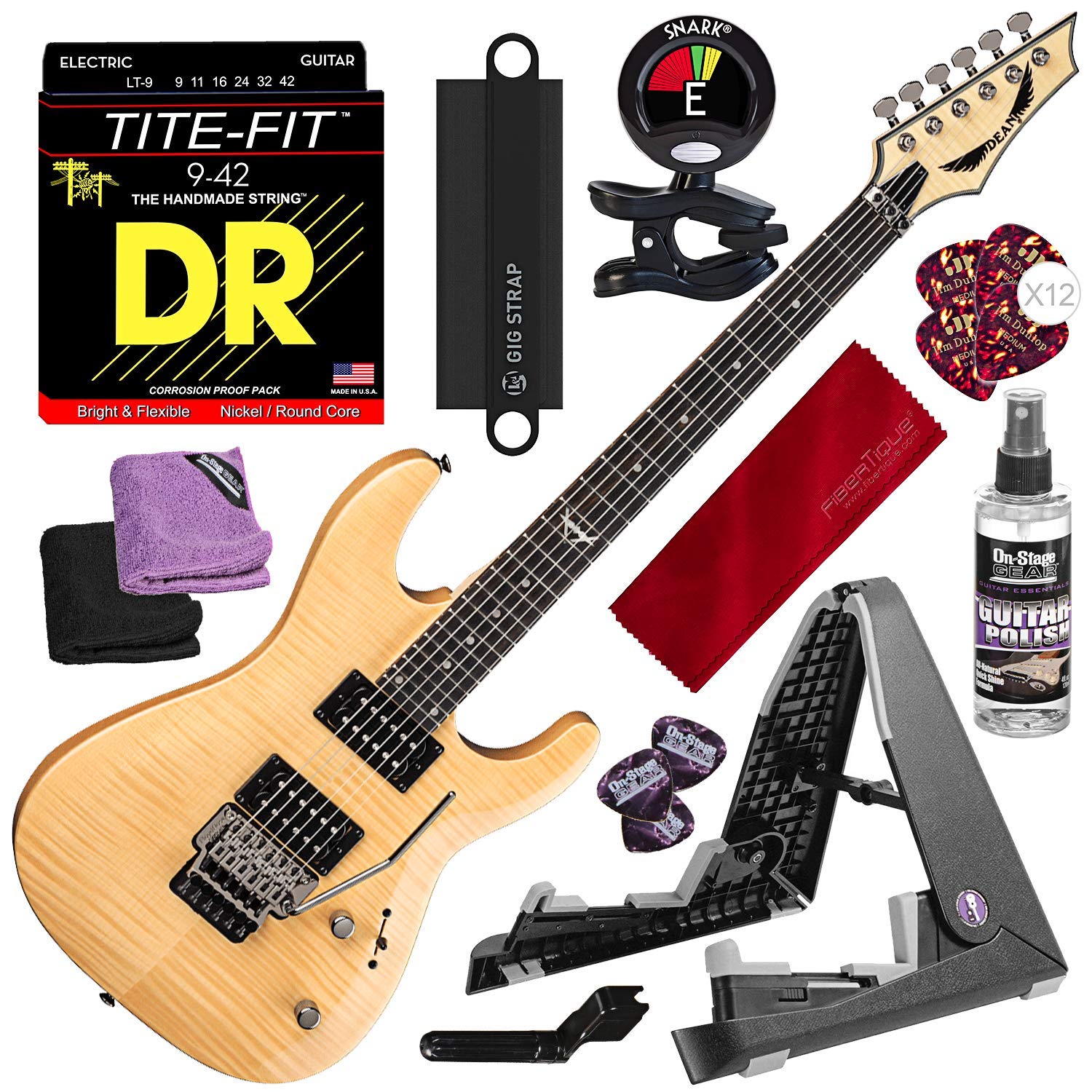 Buy Dean Custom 350 Floyd Electric Guitar with Floyd Rose Bridge, Gloss