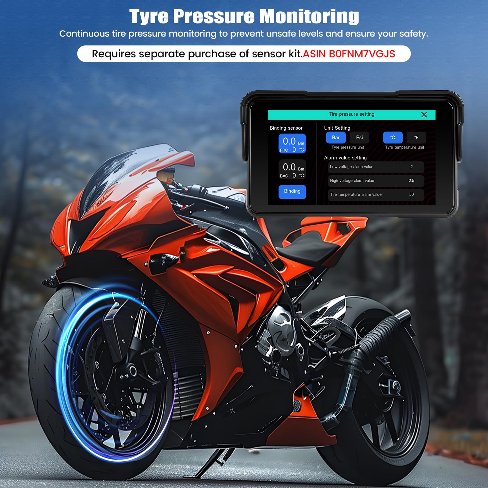 [2026 NUOVO] CAMECHO Wireless Carplay Moto Schermo, IP68 Touchscreen da 5 pollici Navigatore GPS Auto con Portatile Senza Fili CarPlay & Android Auto Impermeabile Touchscreen Bluetooth