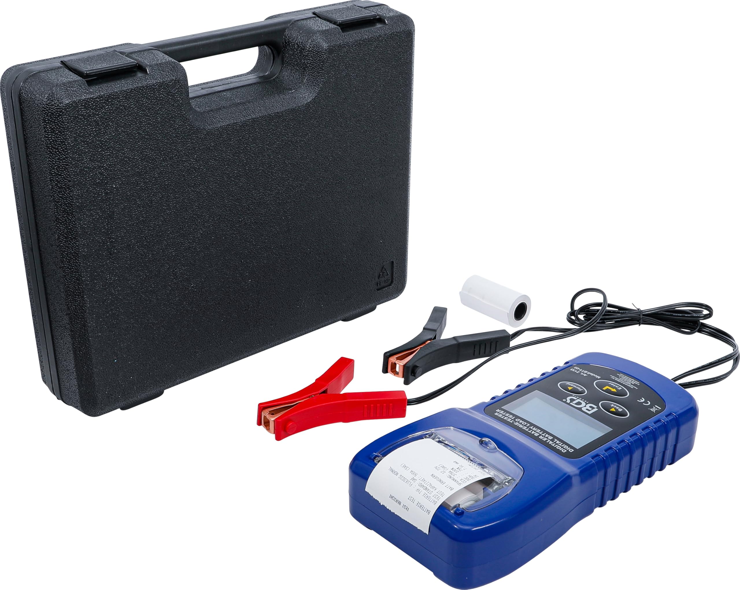 BGS 2133 | Digitaler Batterie- und Ladesystem-Tester | mit Drucker | Für 6 & 12 V Batterien | 12 & 24 V Anlass- und Ladesysteme | Spannungsbereich 1,5 - 30 V | SAE, DIN, EN, IEC, CA, JIS
