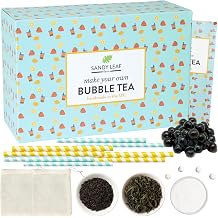 Bubble Tea Kit by Sandy Leaf Farm - Black and Green Tea, Makes 8 Glasses