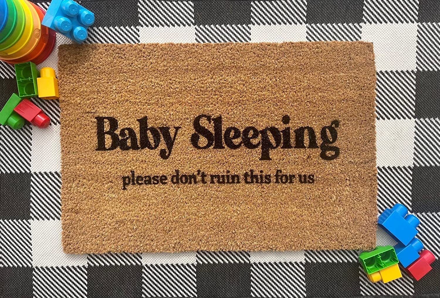 Baby 'Please Don't Ruin it for us' Doormat - Funny 36x24 Inch — image 1