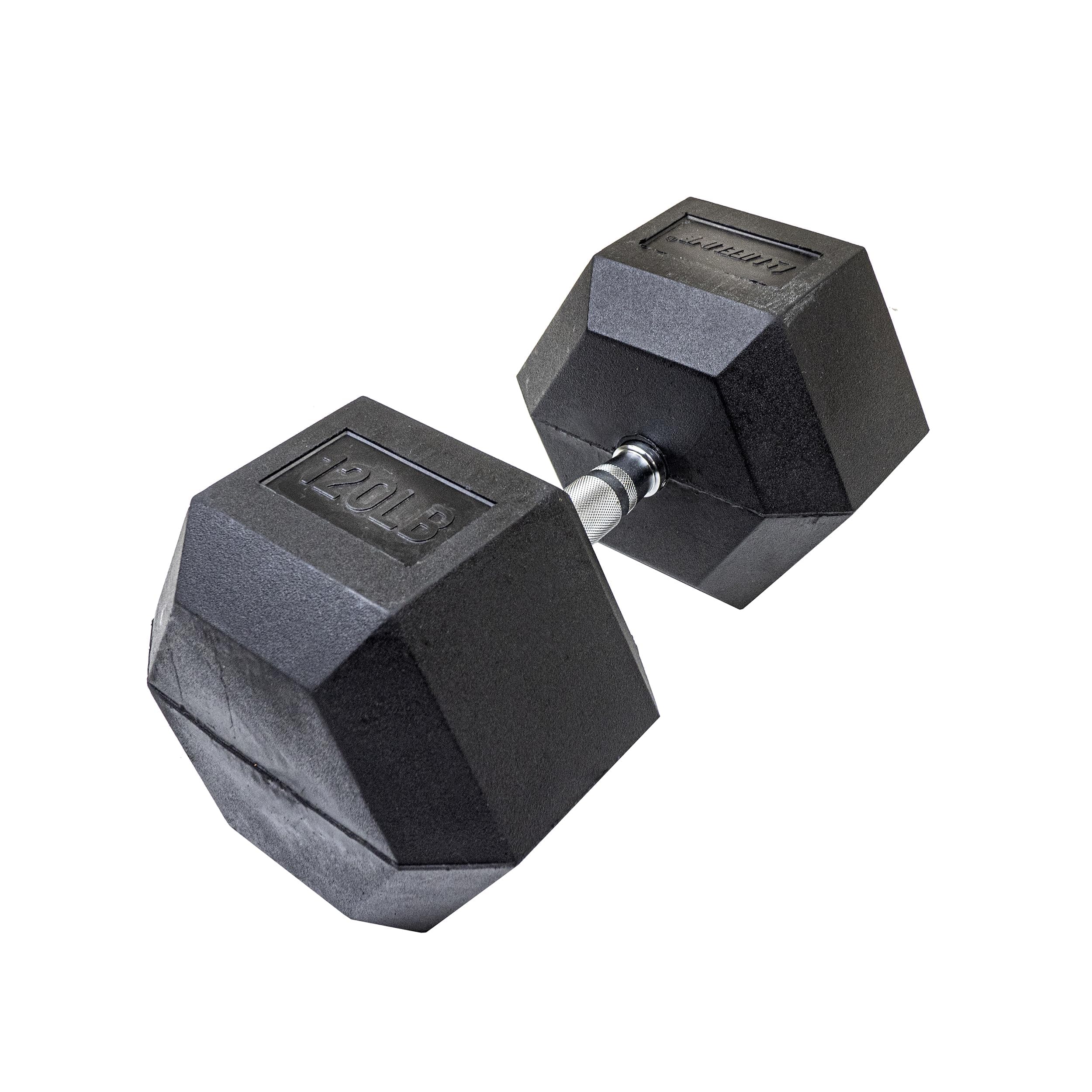 Lifeline Fitness Hex Dumbbells Rubber Wrapped Hex Dumbbells Premium Quality Ergonomic Knurled Handle Dumb Bells for Exercise Home