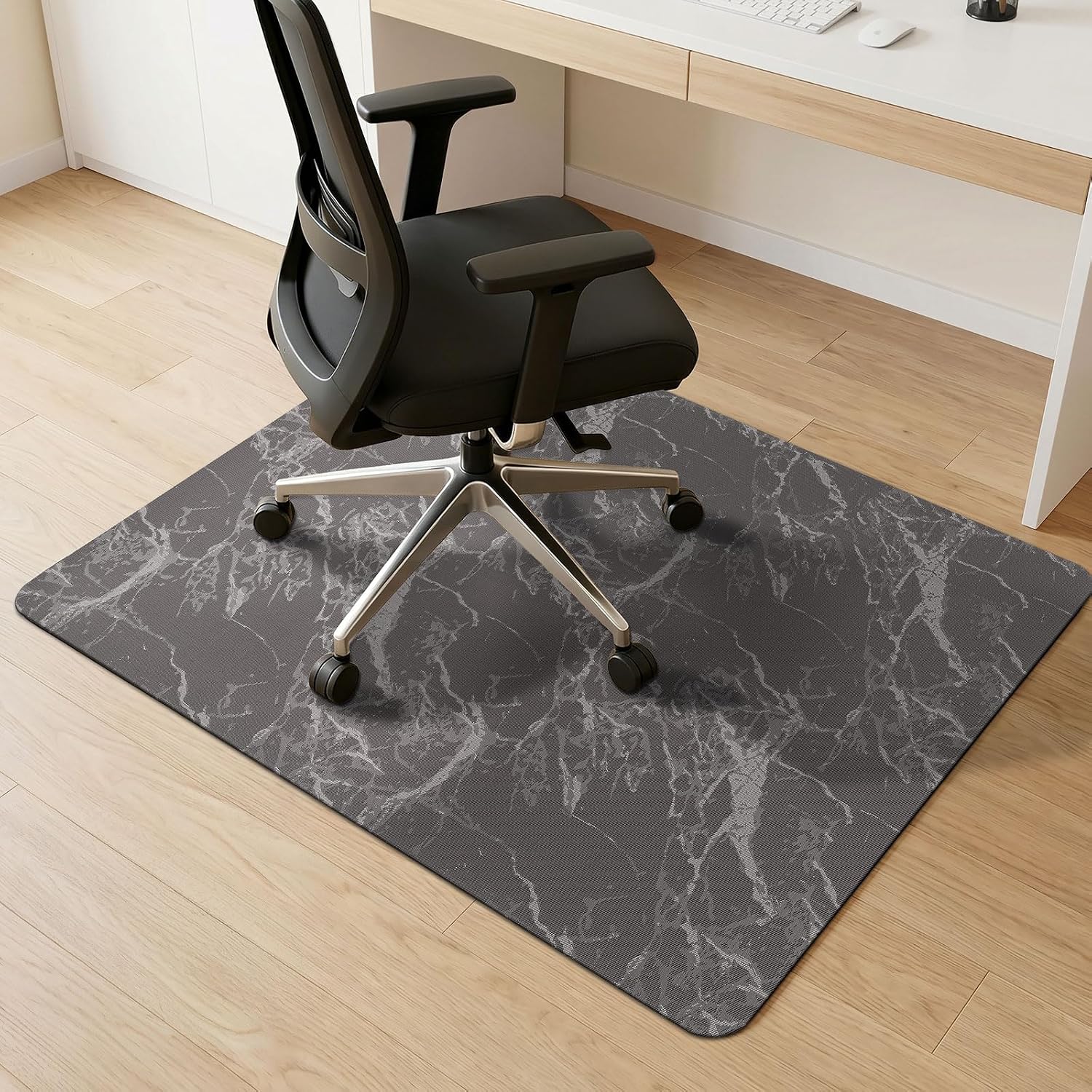 Vaukki Office Chair Mat for Hardwood, 36" x 48" Coffee Computer Floor Mat
