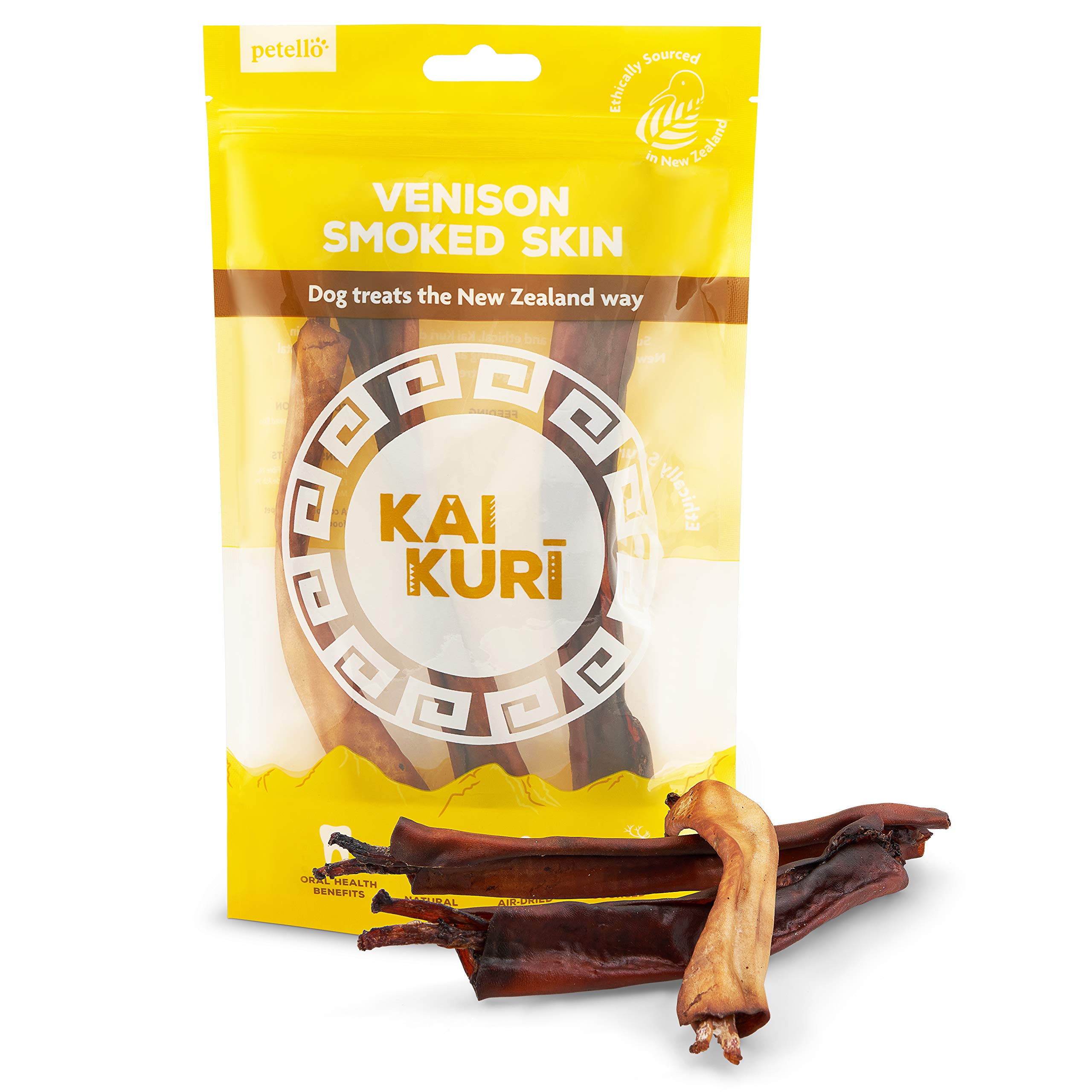 Kai KuriSmoked Venison Shank Skin - Air-Dried, Free-Range, Grass Fed, High Protein, 100% Natural, Low Fat - Novel Protein Dog Treat 50g