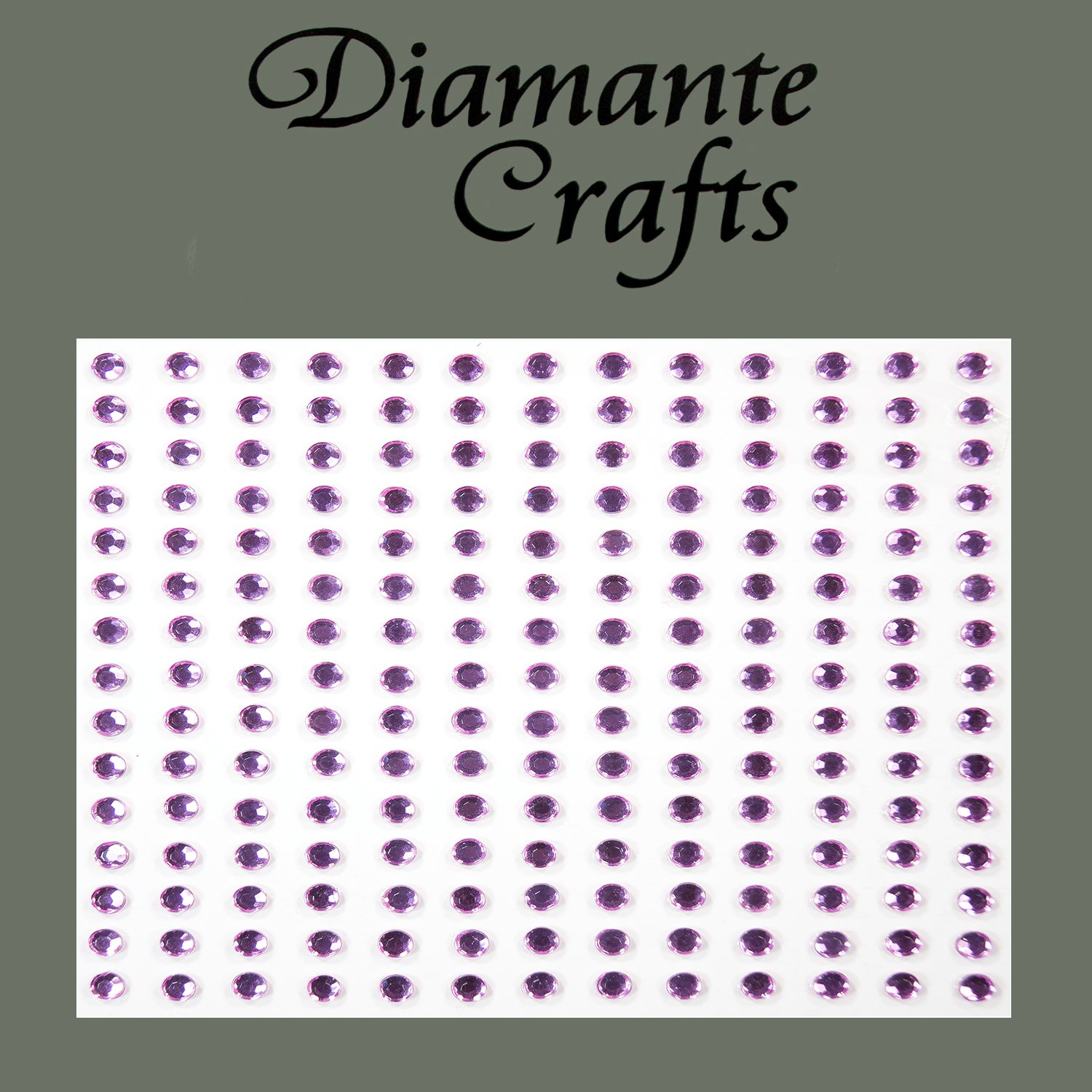 Diamante Crafts Lilac 195 X 3Mm Diamante Self Adhesive Rhinestone Craft Embellishment Gems - Created Exclusively