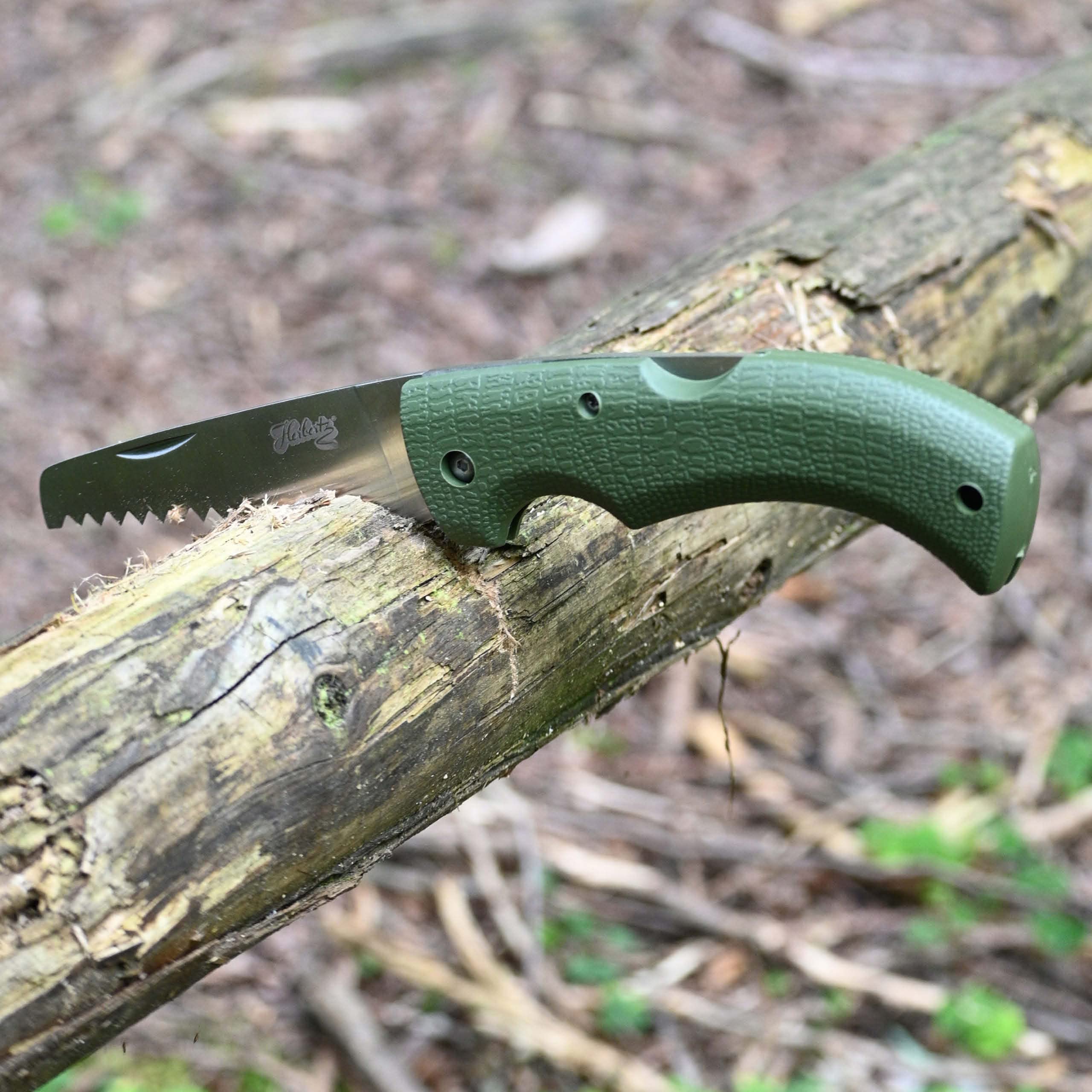 Herbertz Klappsäge aus rostfreiem 3Cr13 Stahl, robuste Back-Lock Arretierung, 21.6 cm, Outdoor-Handsäge für Garten, Camping oder Wandern