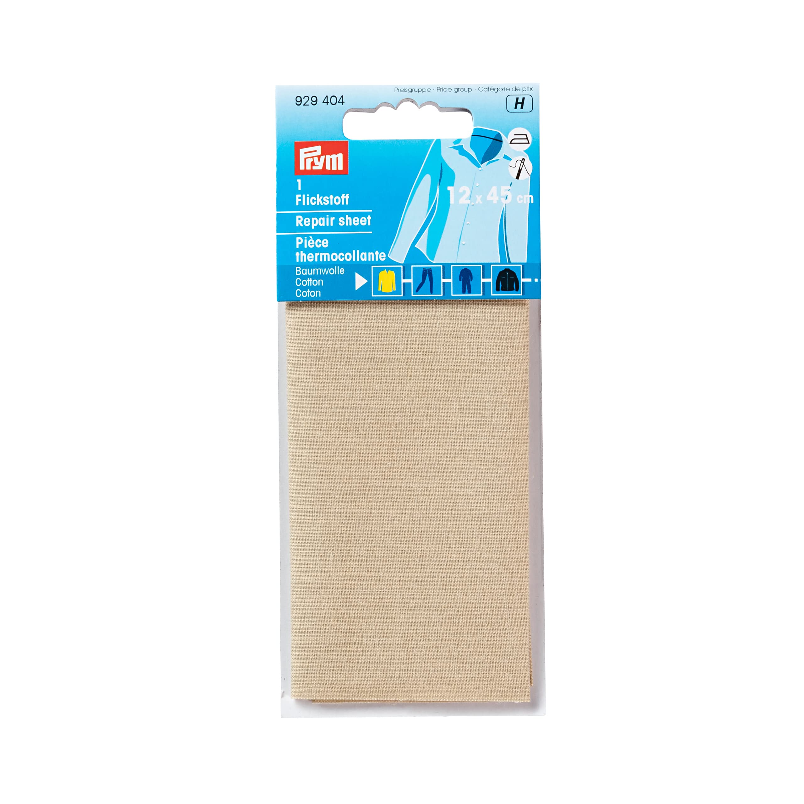 Prym 12 x 45 cm Cotton Repair Sheet, Beige