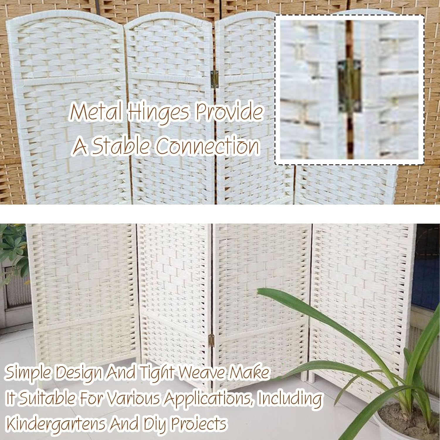 ショートルームディバイダー、ラタンルームパーティション、小さなルームディバイダープライバシースクリーン、ショートウィーブ遮光プライバ ショートルームディバイダー、ショートウィーブ遮光プライバシースクリーン、プライバシー家具、小さなルームディバイダープライバシースクリ