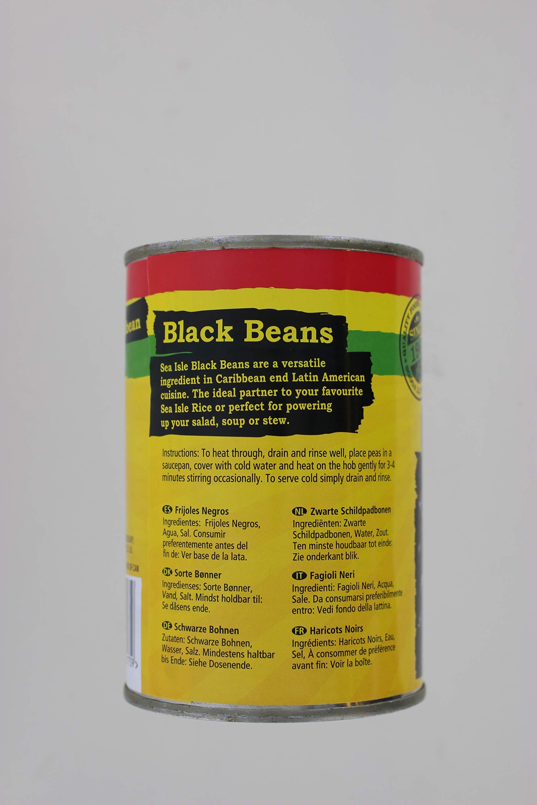 Sea Isle Paquete de Frijoles Negros de 12 x 400 gr 0.4 ml - Pack de 12