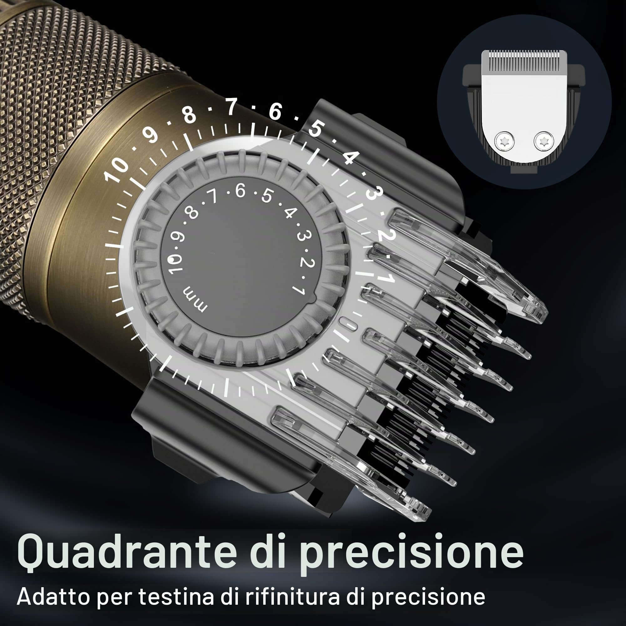 Hatteker Tagliacapelli Uomo Professionale Regolabarba Uomo Rasoio Elettrico Barba Macchinetta per Capelli Tagliabarba Trimmer Impermeabile 4 in 1