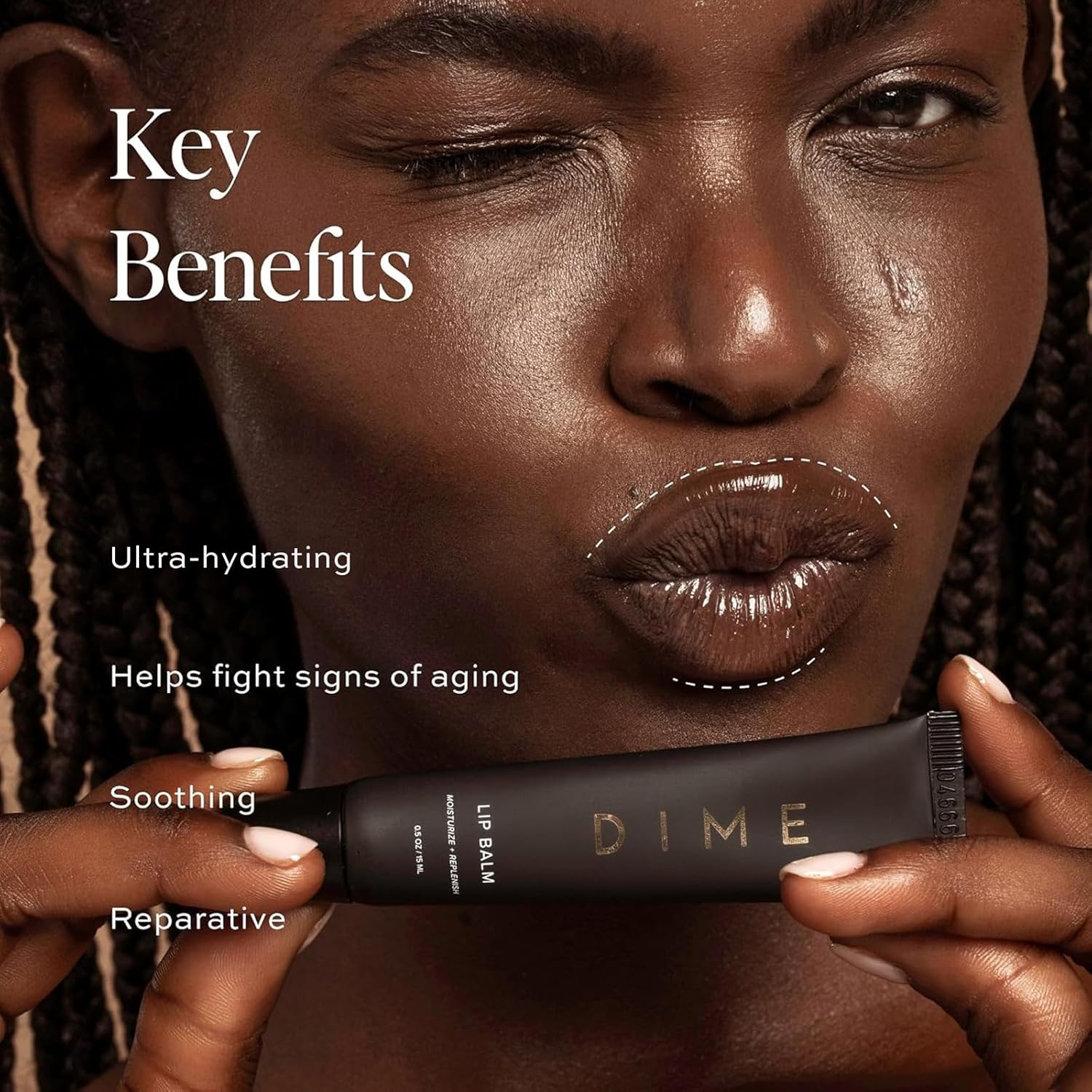 DIME Beauty Lip Balm, Hydrating Lip Balm and Gloss, Vegan & Cruelty-Free, Anti-Aging Lip Care, .5 oz / 15 ml - Image 3