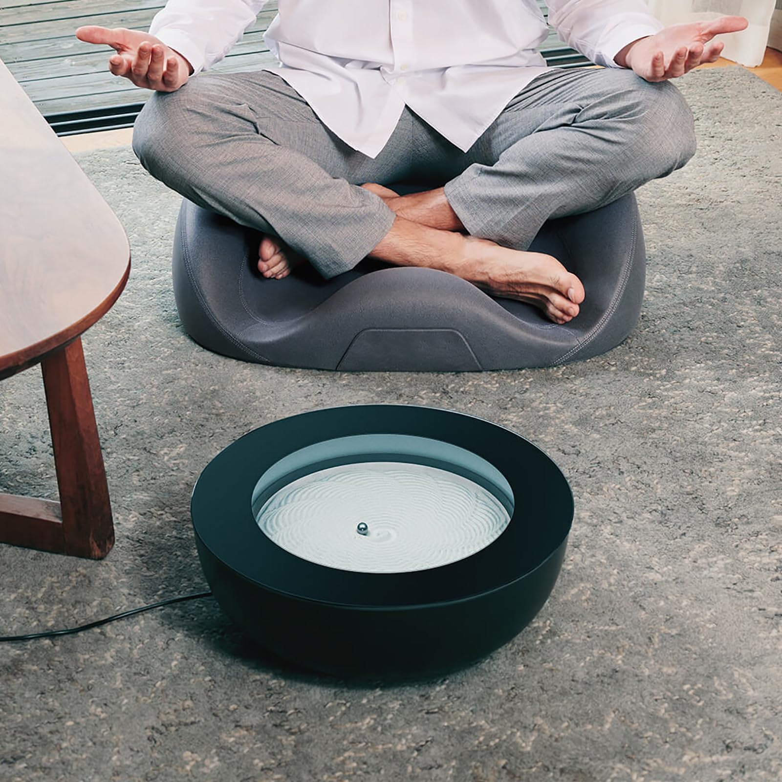 Tavolo magnetico con sabbia con controllo intelligente tramite app, paesaggio dinamico per meditazione zen per decorazione scrivania ufficio, sollievo dallo stress e relax