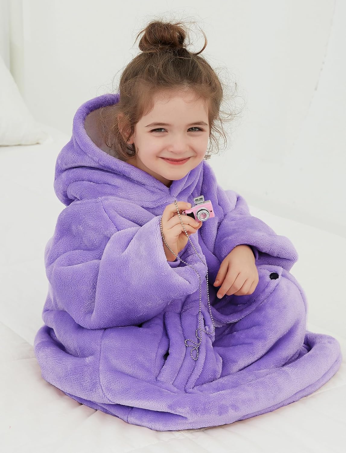 NOUKOW ウェアラブルブランケットパーカー オーバーサイズ シェルパブランケット スウェットシャツ フランネルセーターブランケッ