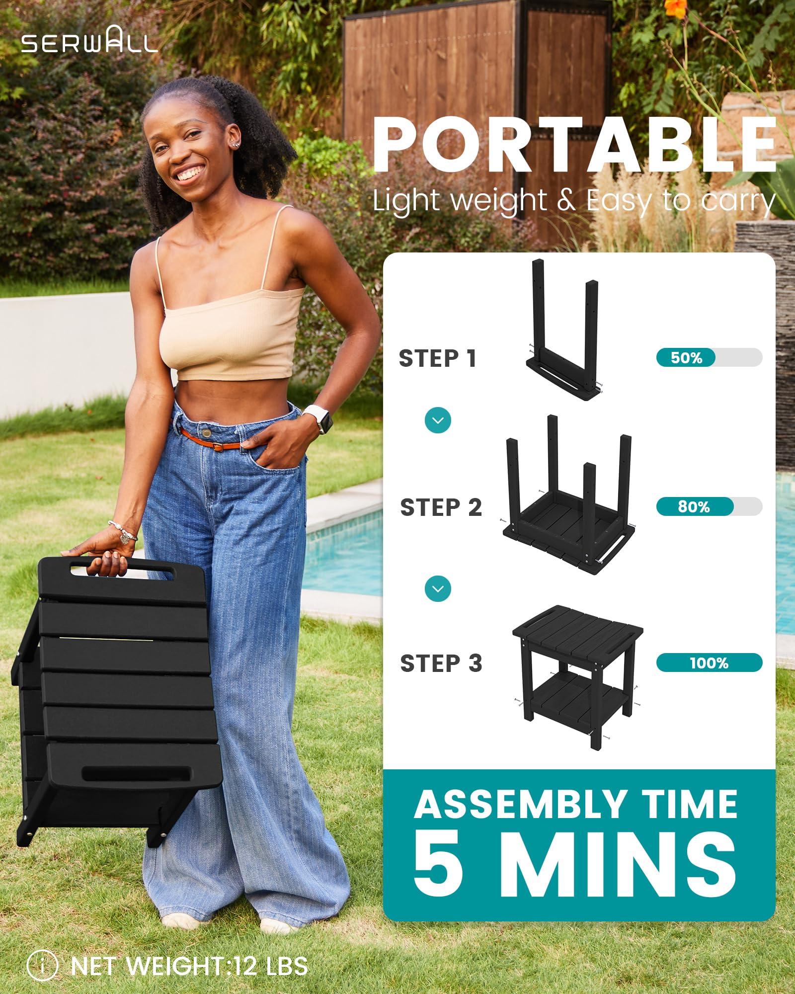 Amazon.com: SERWALL Shower Bench, 18