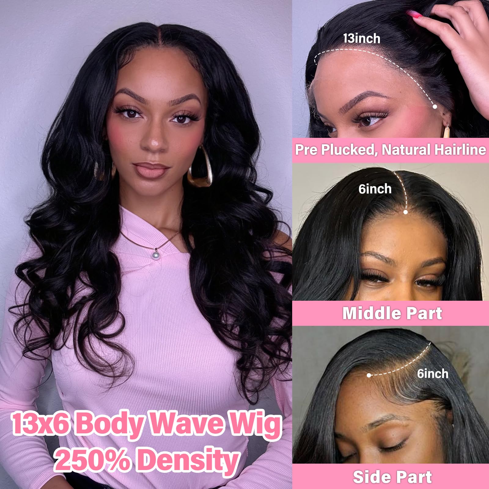 WOWANGEL 13x6 Body Wave SKINLIKE Real HD Lace Front Wig - Image 4