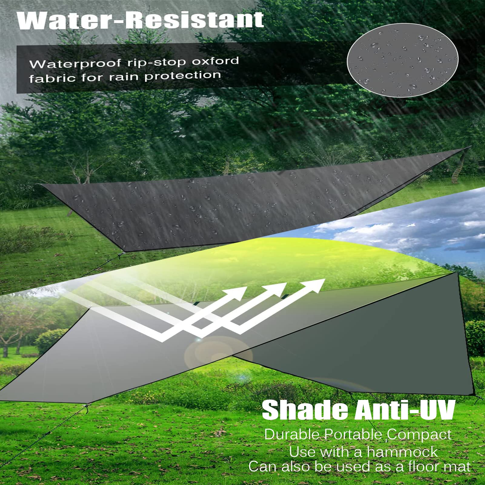 Tentock Campingtafel, oprolbare klaptafel met opbergtas, draagbare lichtgewicht aluminium campingtafel voor buiten/binnen, picknick, wandelen, achtertuin (klein