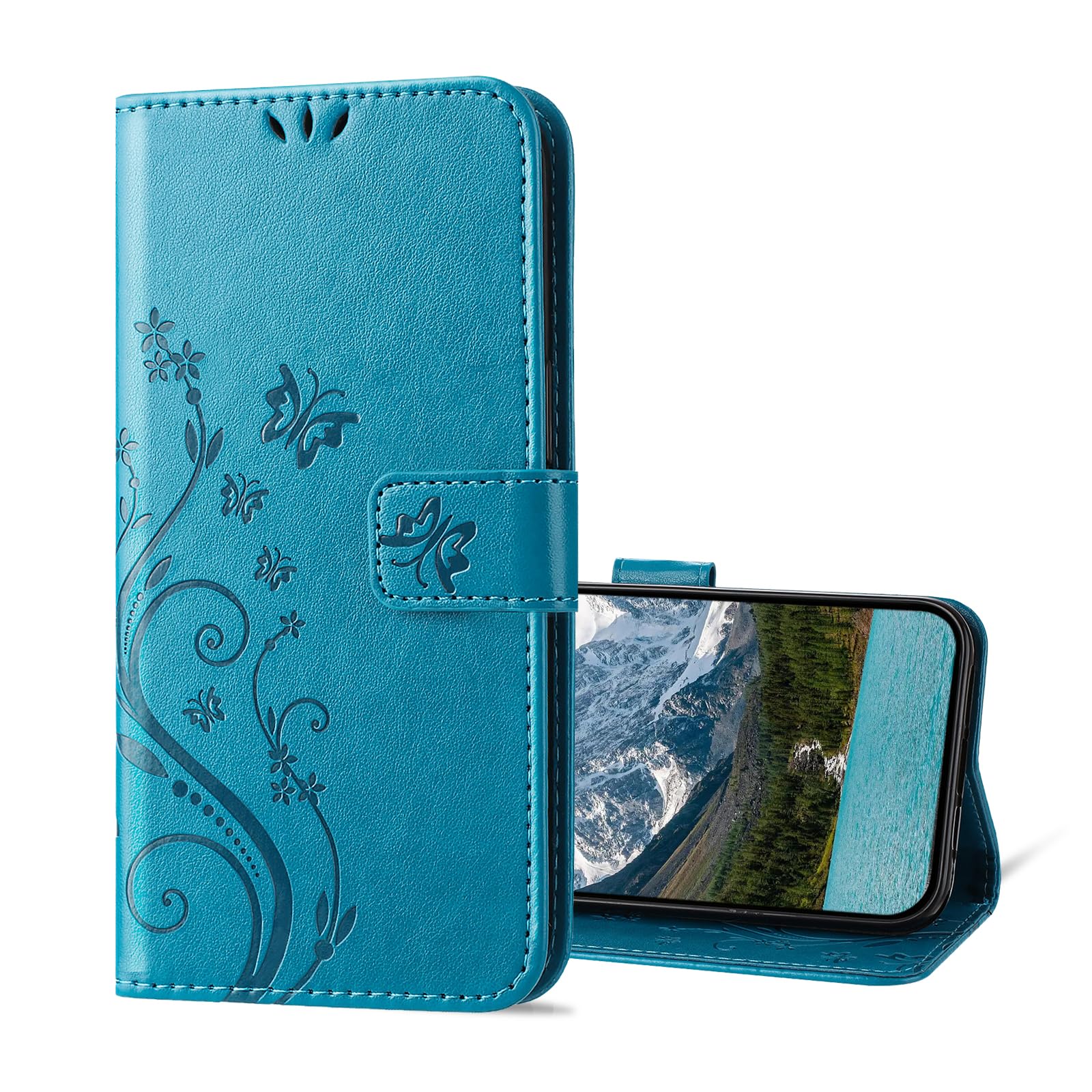 Cover per Samsung Galaxy A52 4G / 5G / A52S 5G, Custodia a Portafoglio in Pelle PU [Slot per Schede], Cover a Libro Flip Caso Custodia per Samsung A52 4G / 5G / A52S 5G, Blu