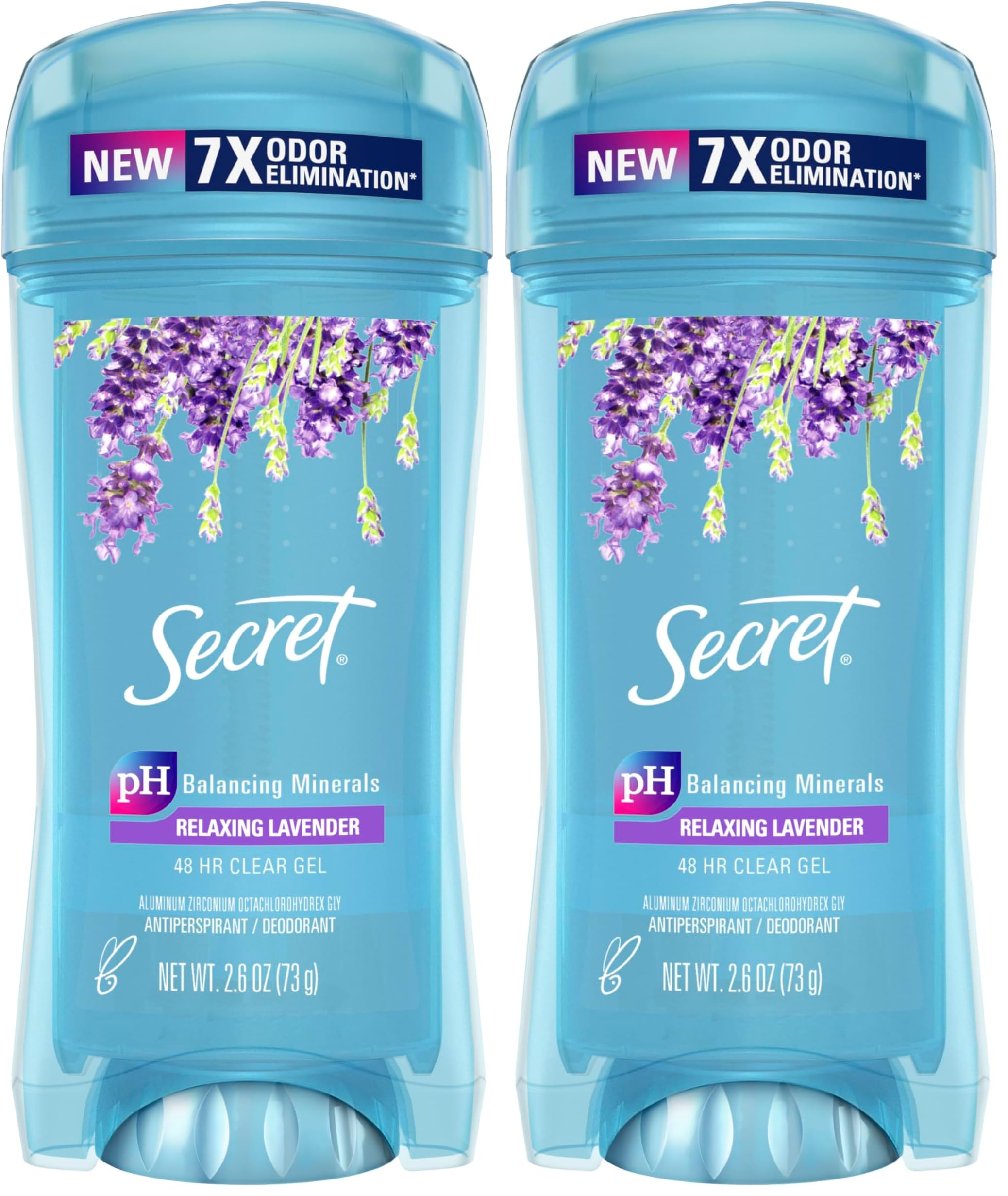 Deodorant, Clear Gel, Lavender Scent | For Women | 2.6 oz | Pack of 2 | Fresh Collection
