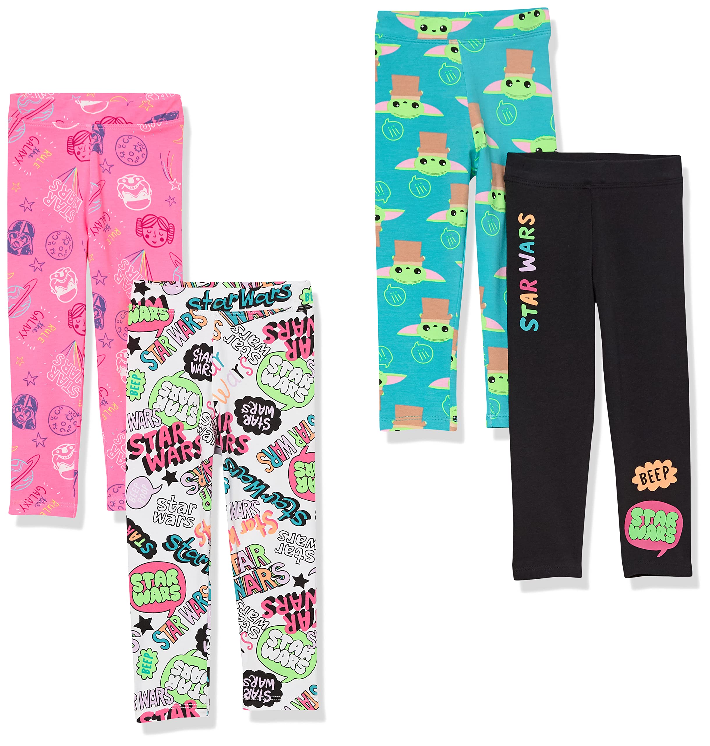Amazon Essentials Disney | Marvel | Star Wars | Frozen | Princess Girls and Toddlers' Leggings, Multipacks — view 13