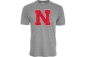 Nebraska Cornhuskers Apparel Men’s Blue 84 Vintage Icon Team Color NCAA Officially Licensed Tri-Blend T-Shirt
