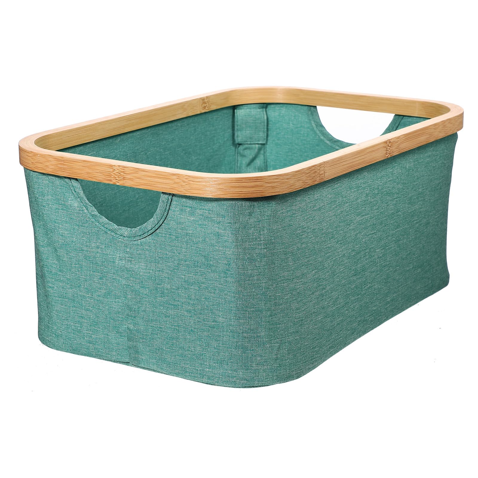 Panier à linge pliable et bambou vert corbeille légère résistante pour le rangement
