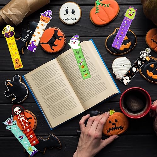 Miniatura 4 de 170 marcapáginas de Halloween, impresiones temáticas de Halloween con 10 diseños para fiestas de Halloween, recompensas de aula, regalos de