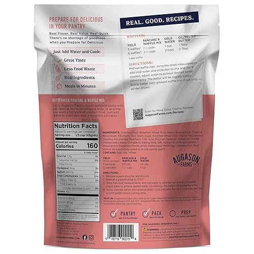 Miniatura 9 de Augason Farms Mezcla de panqueques de suero de leche de 3 libras 4 onzas 10 lata